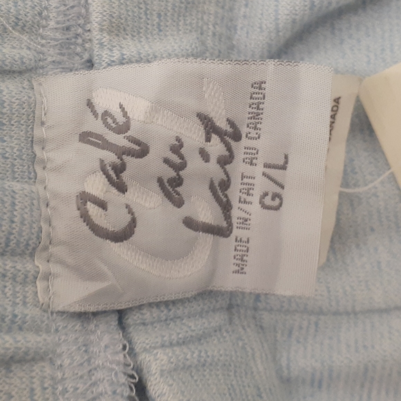 CAFE AU LAIT BABY BLUE Cotton blend Casual pants NEW $60 size G/ L - Picture 5 of 10
